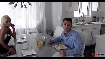 Preview 1 of Milatary Sex - Sly step mom blows step son in front of step dad