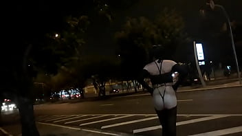 Preview 1 of 3x Video Saneleonhd 2018 - Exibicionismo pela noite de S&atilde_o Paulo