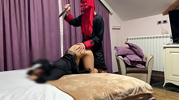 Preview 2 of Shcool Pron - unfaithful nun possessed by demon begs for dick on halloween night