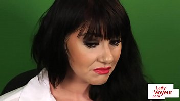 Preview 4 of School Churedar Braa Xxx Japanis - British CFNM voyeur enjoys JOI in the office