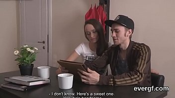 Preview 1 of Old Lesbe - Penniless lover lets spicy friend to bang his exgf for dollars