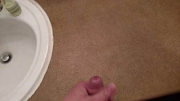Preview 1 of College Malu - Cum on bathroom counter