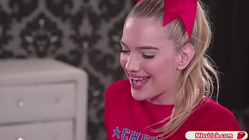 Preview 1 of Xxx Desi Vidieos - Teen cheerleader licks her squadmember