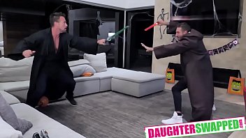 Preview 2 of Kleine Teen - Chanel Grey ,  Chloe Temple In Turning Our step Daughters To The Dark Side