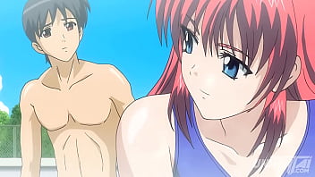 Preview 2 of Mother And Bata Sex Video - Hentai - Step Sister and Step Brother Almost Caught Fucking in the Pool