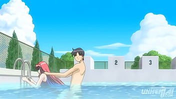 Preview 3 of Mother And Bata Sex Video - Hentai - Step Sister and Step Brother Almost Caught Fucking in the Pool