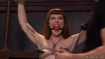 Preview 2 of Nice Story Xxx - Gagged redhead deep throat banged
