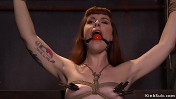 Preview 1 of Nice Story Xxx - Gagged redhead deep throat banged