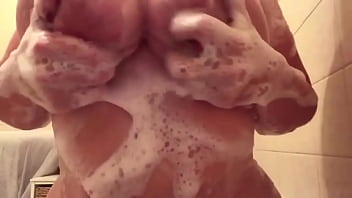 Preview 2 of Einglend Girls Fuck - Busty amateur taking a shower
