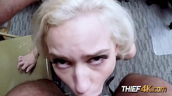 Preview 3 of Dylan Hafertepen - Ditzy Kiara learns how to suck and take officers big cock