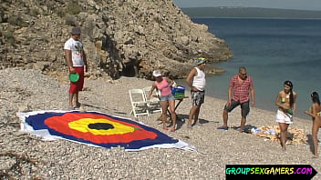 Preview 1 of 18 Xxx Clips - Gamer girls doggystyling on the beach