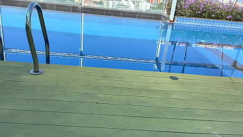 Preview 1 of Shemale Fucking Couples - We just met at the swimming pool