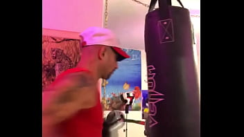 Preview 2 of Mom In Lawr - THE MARTIAL ARTIST FIT PORN STAR MAXXX LOADZ WORKING OUT ON HEAVY BAG