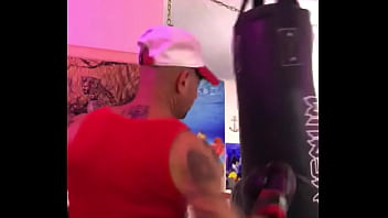 Preview 4 of Mom In Lawr - THE MARTIAL ARTIST FIT PORN STAR MAXXX LOADZ WORKING OUT ON HEAVY BAG