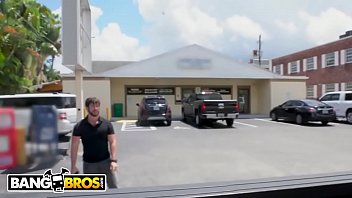Preview 1 of Horny Old Cutie - BANGBROS - Ebony Maya Bijou Gets Fucked in Public By Multiple Guys