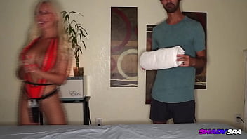 Preview 1 of Fast Play Xxxx Video - Intense Ball Sucking and Blowjob Massage - Shady Spa Anna