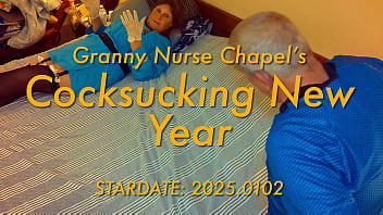 Preview 1 of Office Sex In Sunny Leon - Granny Nurse Chapel&#039_s Cocksucking New Year STARDATE: 2025.0102