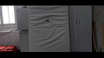Preview 4 of Ts Naomi Black Hammer - I fuck the hole in the mattress standing up