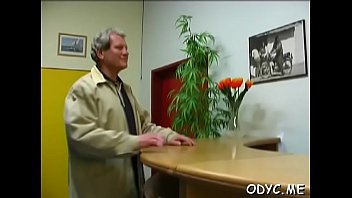 Preview 1 of Team See Com - Slutty teen teases old dude by rubbing her pleasant pussy
