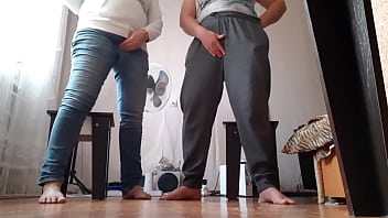 Preview 2 of Aarmi Sex - We masturbate with our stepsister in clothes so that our parents don&#039_t catch us