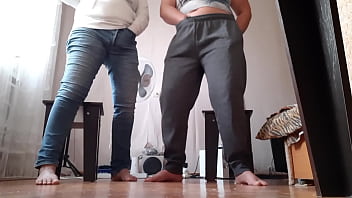 Preview 4 of Aarmi Sex - We masturbate with our stepsister in clothes so that our parents don&#039_t catch us