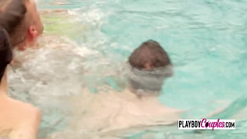 Preview 3 of Wwww Xzxzxz Lndia - Horny couples get together by the pool for ice breaking