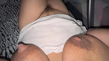 Preview 2 of Ex Dre - Seductive Horny Step Mom playing her Big Boobs and rubbing hairy pussy