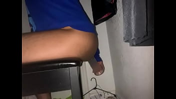 Preview 3 of Mother And Dayghter - Teen boy pound himself with 12 inches dildo