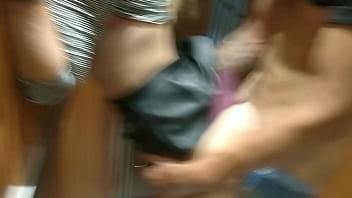 Preview 3 of Bunny And The Beast - d. horny amateur hot interracial couple fucks in elevator