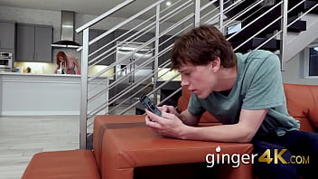 Preview 2 of Girlbathxvideo - Horny redhead stepsis seduces her stepbrother into banging her fire crotch