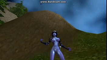 Preview 2 of Vibeo Pilshe Kam - Void Elf dancing in celebration of getting an emerald whelpling