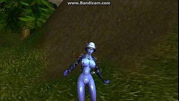 Preview 3 of Vibeo Pilshe Kam - Void Elf dancing in celebration of getting an emerald whelpling