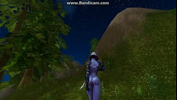 Preview 4 of Vibeo Pilshe Kam - Void Elf dancing in celebration of getting an emerald whelpling