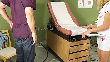 Preview 1 of Bokep 2 Siswi - Naughty Nurse,  Charli Shay,  Sucks Patient&#039_s Cock for Semen Sample CharliShay.com