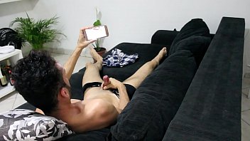 Preview 4 of Veronica Avluv Pegging - Handjob while watch porn