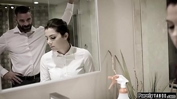 Preview 1 of Pakstan Xxxcy - Intimidated euro maid has no choice then to fuck her boss