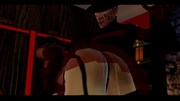 Preview 3 of Indian Sex Dideo - Sims 4 - A Nightmare on Elm Street Freddy makes Sasha Grey his bitch