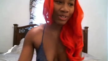 Preview 1 of Lokel Assames Pron Video - Redhead ebony with Kinky hairy pussy masturbating