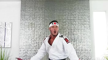 Preview 1 of Big Ten Big Momms - Big Boob Blonde Brett Rossi Prefers Hardcore Karate Cock over Cucked Husband&#039_s