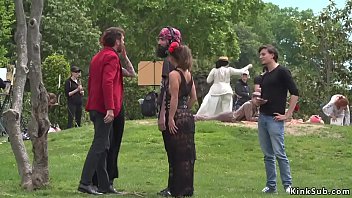Preview 2 of Red Sunney Leione Xxx - Lezdom in public for Spanish hottie