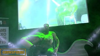 Preview 2 of Creampie Puasy - Hot pornstars couple striptease on stage
