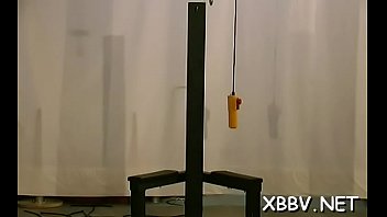 Preview 2 of Yellow T Shirt Men - Compliant female endures harsh treatment in bdsm show