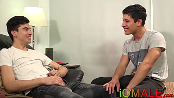 Preview 1 of Girlfriends Mom Blackmail - Young twink roughly barebacked by his lover and cummed on