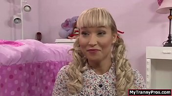 Preview 1 of Greek Bound - TS blonde gets analed by her playmate