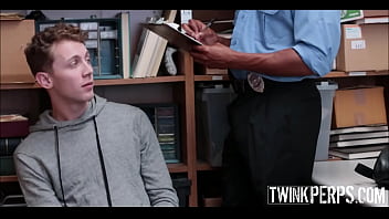 Preview 1 of Xxx Anseka - Straight Blonde Twink Fucked By Black Gay Security Guard After Caught Stealing Sunglasses