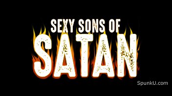 Preview 1 of Mom And Song Sux - Dark Sexy Halloween Party JayCee Fucks Twink Romeo in a Dungeon Sling