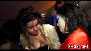 Preview 1 of Madang Dyv Word Sex - Bitches watching strip getting moist from wild gang bang with bald jerk