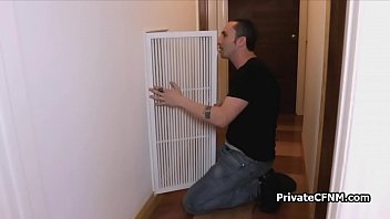 Preview 2 of Mom Son Confession - Handy guy fixes AC then horny pussy