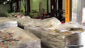 Preview 2 of Youtube Vido - Tall MILF Melany Paris gets fucked in the warehouse by Michael Cheritto