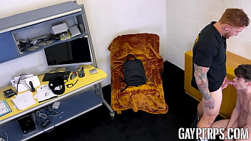 Preview 3 of Bhai Sister Xnxx - Officer Jeremiah Cruze tied gay shoplifter Donovin Rece so he could shower him with cum